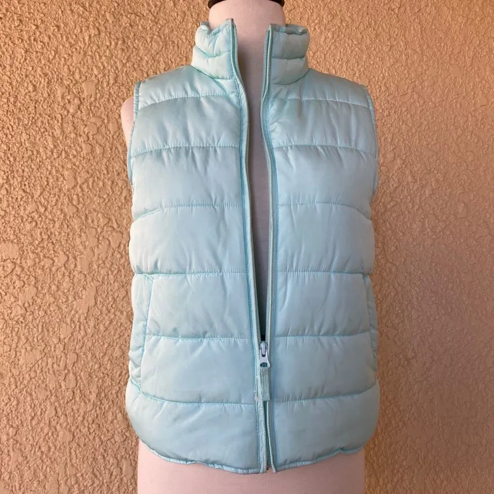 The Children's Place Unisex Outerwear Puffer Vest Light Green Kids XL‎ (14)